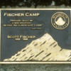 Plaque at Fischer Camp, Mt. Kilimanjaro: On the upper slopes of the Shira Plateau