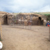 Maasai boma, Tanzania.: A simple village, with huts made of sticks and covered with dried cattle dung