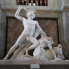 Vienna - Kunsthistorische Museum: The statue, by Antonio Canova, is entitled "Thesus Clubbing the Centaur"