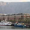 Cape Grace Hotel, Cape Town, South Africa: View over the harbor, with Table Mountain in the background
