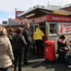 Bæjarins Beztu Pylsur, Reykjavik's famous hot dog stand: They serve sheep hot dogs, which are exceptionally popular and very good!