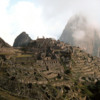 Machu Picchu, viewed through the morning mist: A slightly different view of Machu Picchu that the classic view with the summit of Huanya Picchu to the right