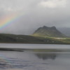 Rainbow over a lagoon in South Iceland