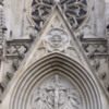 Olomouc -- Detail of facade,. Wenceslas Cathedral