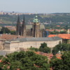 View of Prague Castle and St. Vitus Cathedral from Petrin Tower