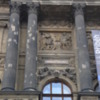 Prague -- National Museum in Wenceslas Square: Note the purposefully botched repair of bullet holes