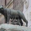 Rome --Capitoline Hill, She-Wolf statue: By tradition, a she-wolf suckled Romulus and Remus. Rome is named after Romulus