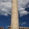 Rome -- Trajan's Column: Originally a statue of Emperor Trajan sat atop the column but five hundred years ago was replaced by a statue of St. Peter