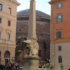 Rome -- Santa Maria sopra Minerva: The obelisk with Baroque elephant was crafted by Bernini.  The Pantheon is in the background