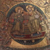 Rome -- Santa Maria Maggiore Church Apse Mosaic: Detail of 13th century mosaic over the altar depicting Mary being crowned by Jesus