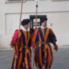 Vatican --Swiss Guard: The uniforms are said to have been designed by Michelangelo. If so this is one of the few tasteless things he did in his life.