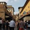 Florence -- Crowd and shops on the Ponte Vecchio