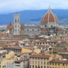 Florence -- view from Piazzale Michelangelo: The great Duomo cathedral with it's magnificent dome.
