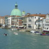 Venice -- Grand Canal, close to Train station: The green domed church is San Simeone Piccolo.
