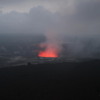 Glow of molten lava from Halema'uma Crater, Volcanoes National Park