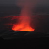 Glow of molten lava from Halema'uma Crater, Volcanoes National Park