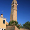 Burano -- Leaning church tower: The tilt of the belltower is equivalent to the leaning tower of Pisa.