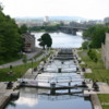 Ottawa -- historic Rideau Canal: Located immediately adjacent to the Chateau Laurier, a series of locks empties the canal into the Ottawa River.