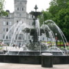 Quebec -- Fontaine de Tourny: A gift to the city from La Maison Simons department stores. A historic and beautiful fountain imported from France