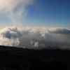 Above the clouds, Haleakala National Park: You can see Central Maui below through the break in the clouds
