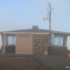 Summit in the mist, Haleakala National Park: A shelter sits on the summit, a convenience for those visiting on a cool night to enjoy the sunrise.