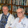 Neil McAleer and Arthur C. Clarke at 25 Barnes Place: Neil wrote the definitive biography, "Sir Arthur C. Clarke.  Odyssey of a Visionary"