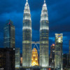 Petronas Towers at dusk: Kuala Lumpur’s 21st century skyline