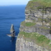 Cliffs of Moher, County Clare, Ireland: Steep, sheer cliffs dropping up to 700 feet to the ocean. The structure on the cliff top is O'Brien's Tower