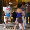Waiting for Gelato with Hello Kitty