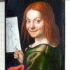 Portrait of Boy with Drawing: 15th century