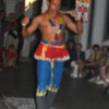 Kandy -- fire walker at Cultural Show: The trick is to have thick calloused feet and walk quickly over the coals