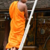 Monk on a ladder, Kandy, Sri Lanka#2