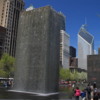 Chicago -- Crown Fountain, Millennium Park: The projected faces are hard to see in the day