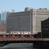 Chicago River: The "L" crosses a bridge here