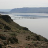Columbia River Gorge -- Wanapum Reservoir: View of the Vantage bridge looking south