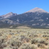 Great Basin National Park -- Wheeler Peak: Viewed from the east, across a broad sage-covered plain.