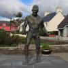 Town of Sneem.  South Square statue of Steve (Crusher) Casey, world champion heavyweight wrestler