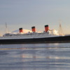 Queen Mary docked at Long Beach Harbor