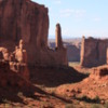 Arches National Park -- Park Avenue: The colors of the canyon are especially dramatic at dusk.