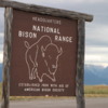National Bison Refuge Entrance sign: Sign adjacent to the visitor center.