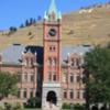 University of Montana, Missoula: The "M" on the hill behind the campus is the destination of a trail, the switchbacks going from the campus to this vantage point.
