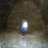 Dingle Peninsula, window behind altar of Gallarus Oratory