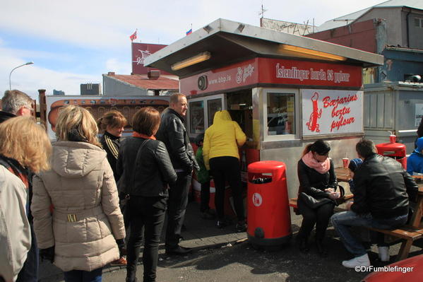 Reykjavik 05-2013-005 Downtown Reyijavik. Hot Dog stand