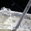 Kennedy Space Center, Florida: Atlantis' cargo bay and robotic arm