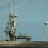 Kennedy Space Center, Florida: Launch pad 39a, Cape Canaveral.  Still configured for the Shuttle lift-offs.