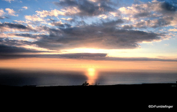 POD 012a Feb 18a, 2014 Sunset from Kohala, towards Maui
