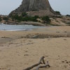 Yala National Park -- Yala Beach: This rock outcropping on Yala Beach is known as Patanangala