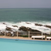 Swimming pool and view of the Indian Ocean