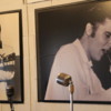 The microphone on the right is the one Elvis used when he recorded at Sun Studio (observe the framed photo on the right side of this picture)