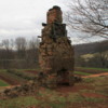 Ruined fireplace and gardens, Monticello's Mulberry Row